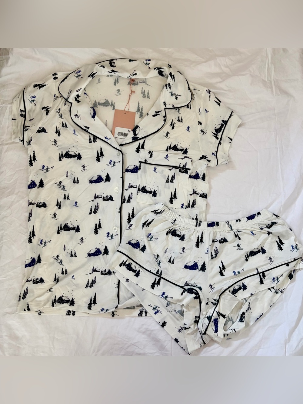 Eberjey Gisele Printed TENCEL™ Modal Shortie Short PJ Set